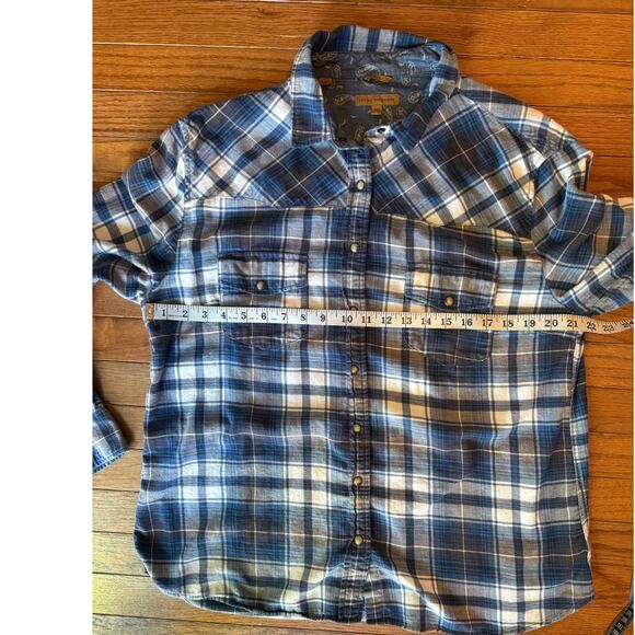 Jachs Girlfriend Flannel Button Down 2XL Pearl Snap - Picture 9 of 10